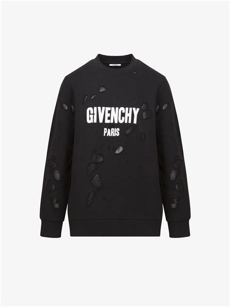 givenchy paris sweater cheap|givenchy destroyed sweatshirt.